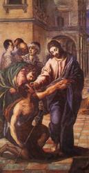 El Greco: Krisztus meggyógyítja a vakot (részlet)
